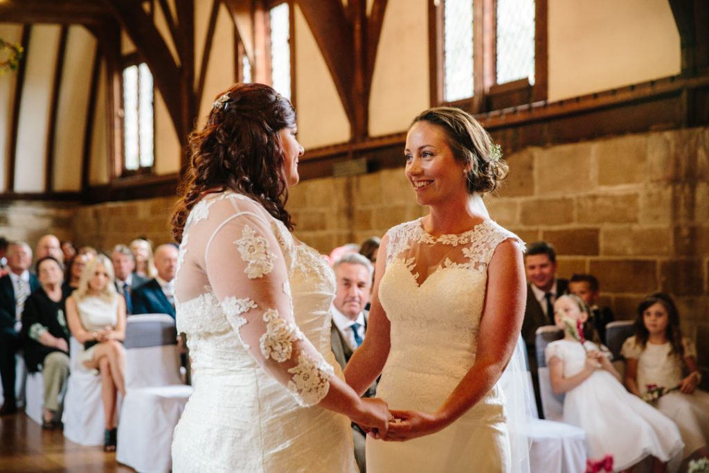 Two brides getting married, Lord Leycester Hospital