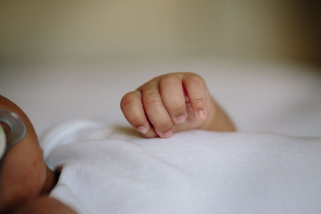 close up image of baby's hand