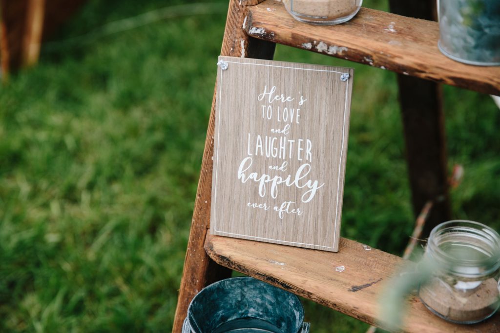 Wedding sign, happily ever after