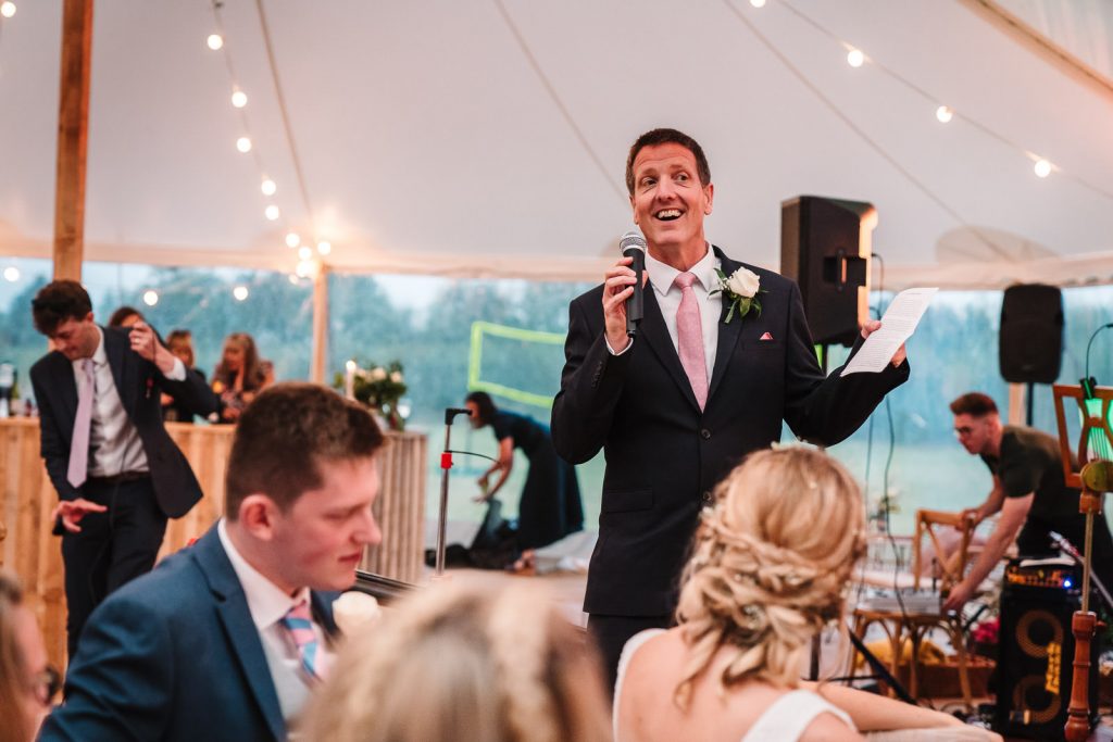 father of the bride speech at marquee wedding