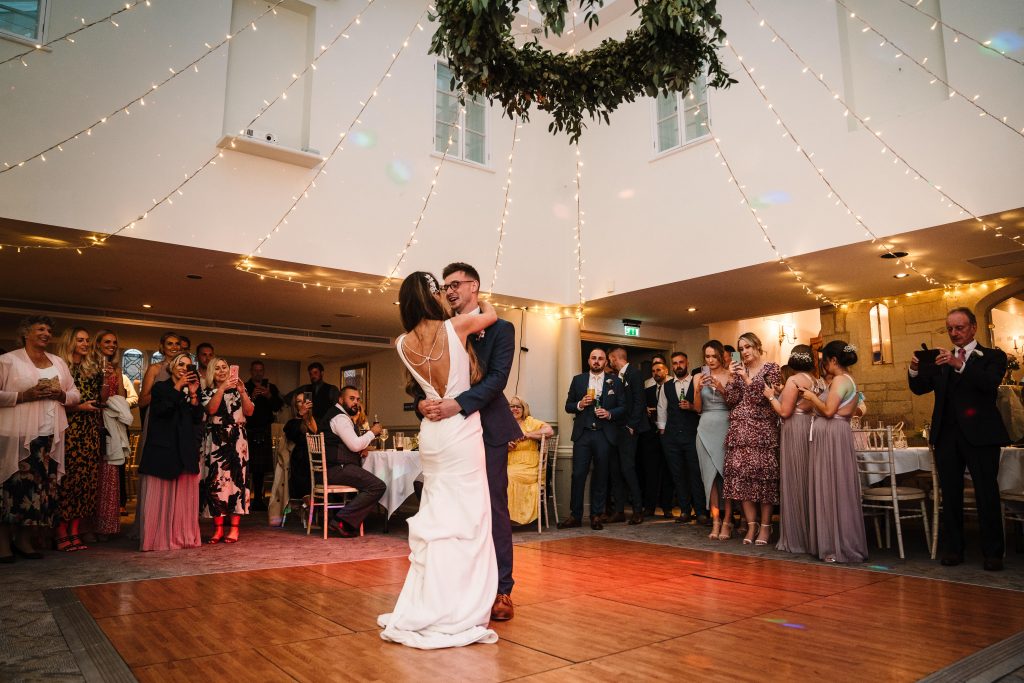 bride and groom dancing their first dance